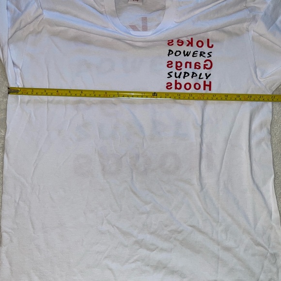 Powers Supply White Long Sleeve Graphic Cotton Tee “Jokes Gangs Hoods” - Picture 5 of 7